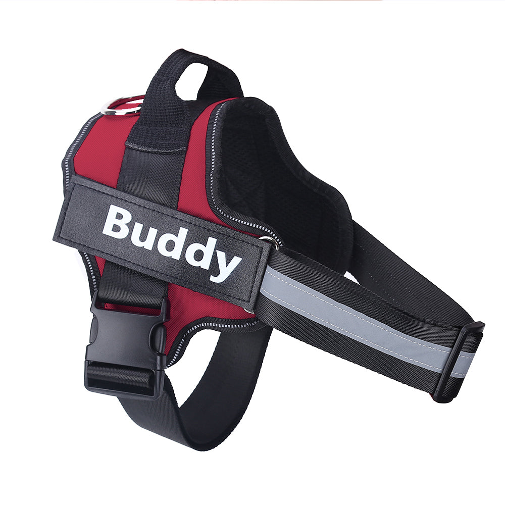 Personalized No-Pull Reflective Dog Harness Breathable Adjustable Pet Vest