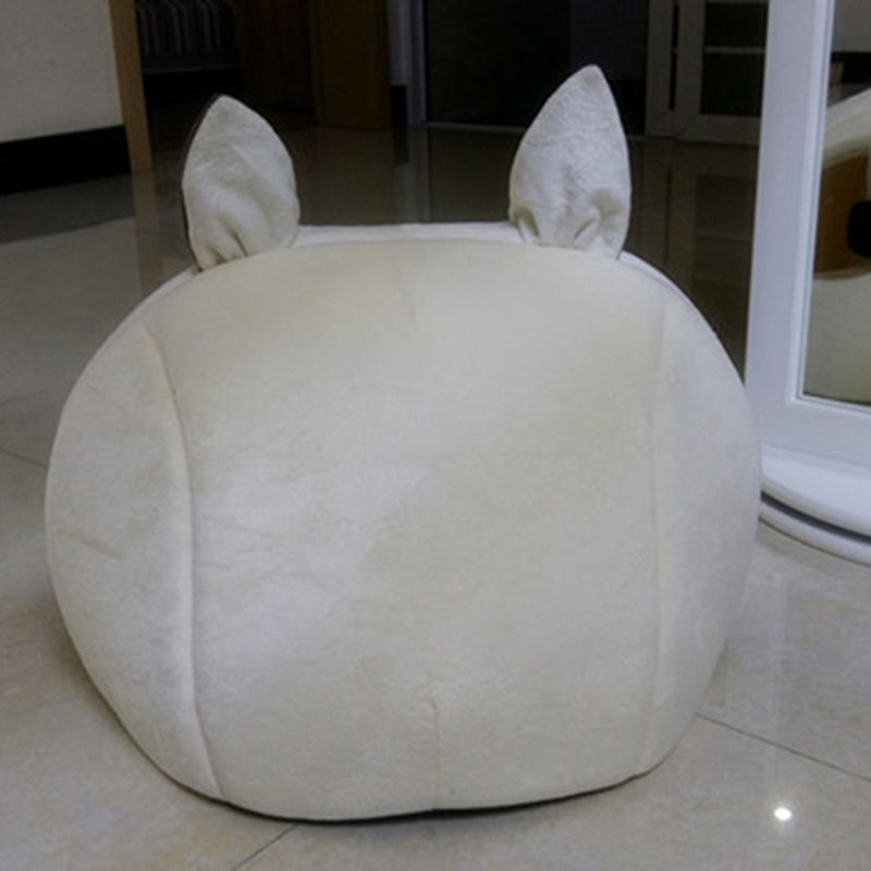 Soft Plush Enclosed Pet Bed for Cats and Small Dogs