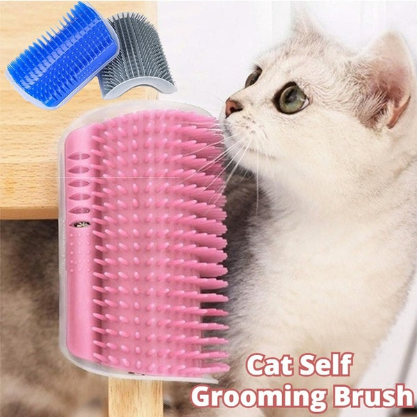 Cat Self Grooming Wall Brush with Catnip Massage