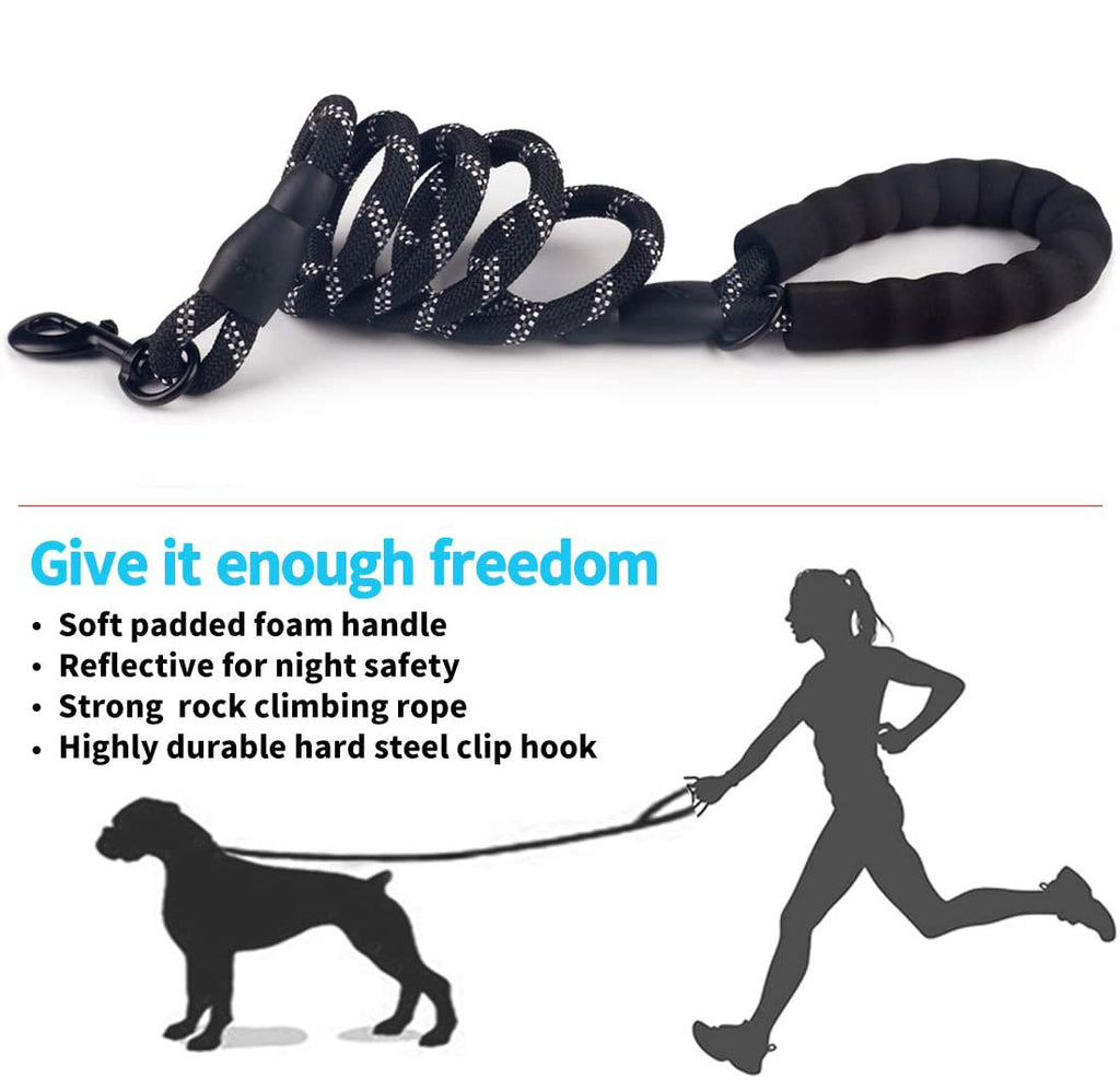 Reflective Nylon Dog Leash 1.5M Heavy Duty Padded Grip