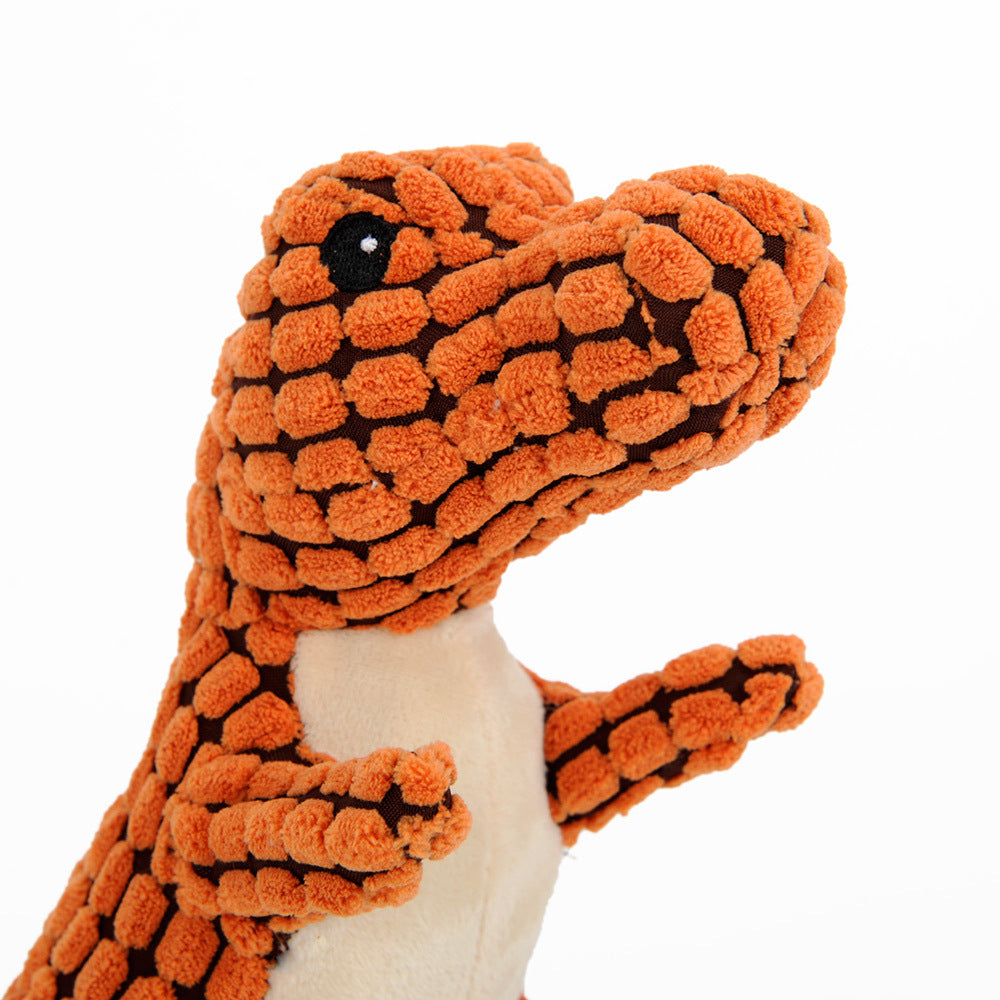 Plush Dinosaur Squeaky Chew Toy For Dogs Big Small
