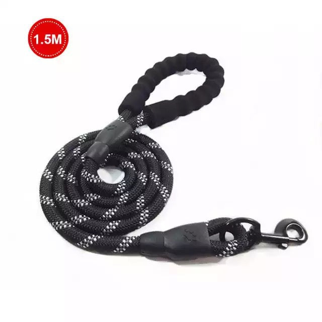 Reflective Nylon Dog Leash 1.5M Heavy Duty Padded Grip