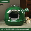 Oversized Aircraft Style Cat Litter Box Large Splash Proof Design