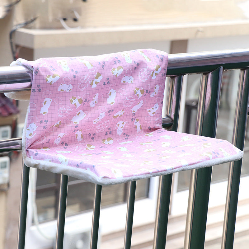 Portable Solid Steel Frame Cat Nest Plush Washable Cozy Bed