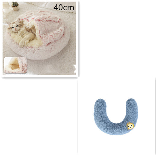 2 In 1 Plush Winter Pet Bed Warm Cozy