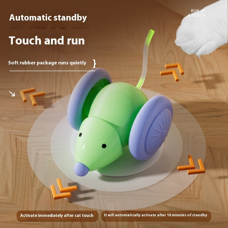 Smart Electric Mouse Cat Toy With Intelligent Obstacle Avoidance System