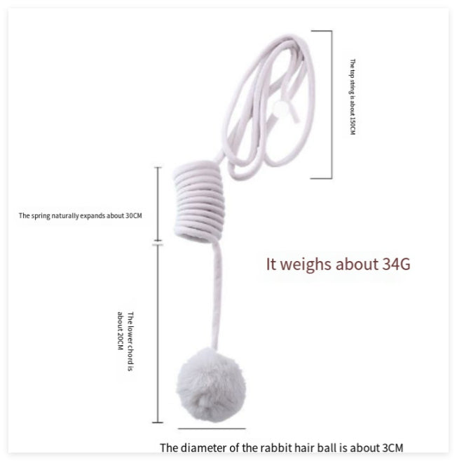 Self Play Spring Rabbit Hair Ball Interactive Cat Toy