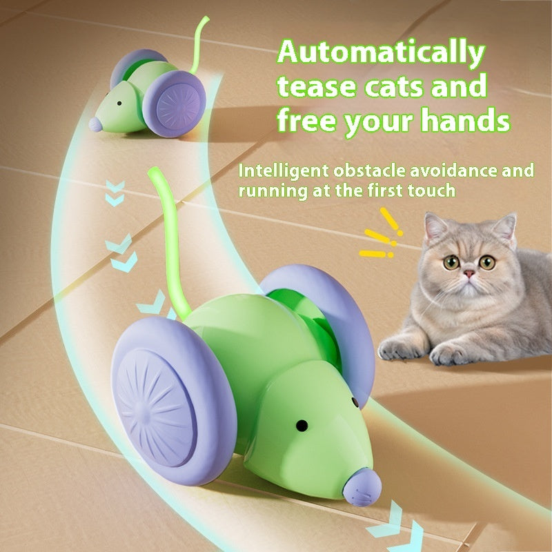 Smart Electric Mouse Cat Toy With Intelligent Obstacle Avoidance System