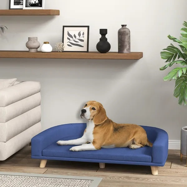 Luxury Dog Sofa Bed Elevated Washable Cushion Large Breeds