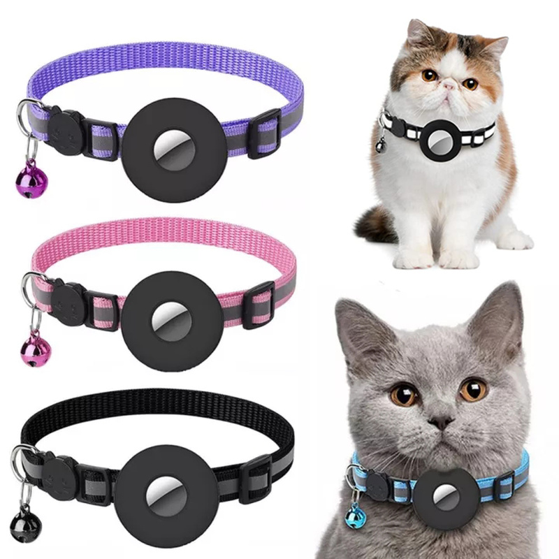 Reflective Waterproof AirTag Collar Case for Cats Dogs Puppies