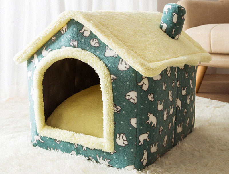 Self Warming Enclosed Pet Bed Cozy Winter Nest