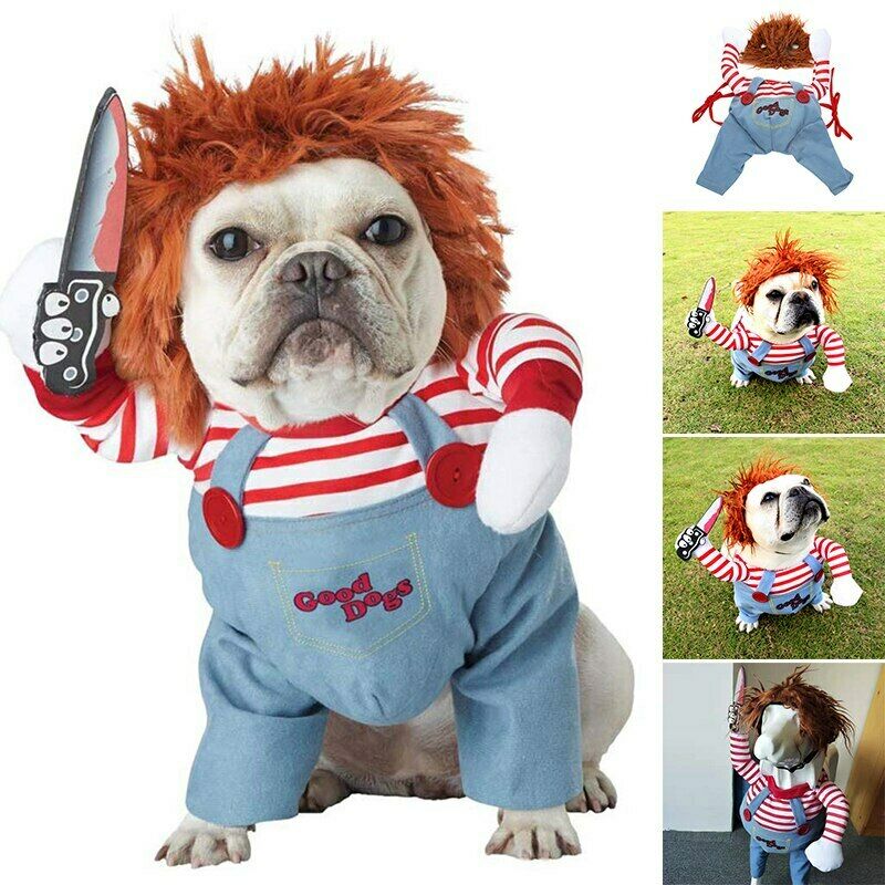 Halloween Pet Dog Costume Funny Adjustable Scary Cosplay Outfit
