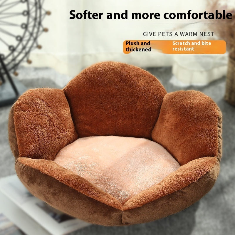 Internet Celebrity Paw-Shaped Pet Nest Universal Four Seasons Bed