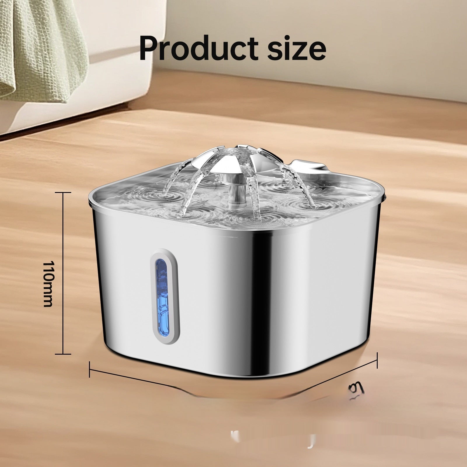 2.2L Stainless Steel Pet Fountain — Quiet Fresh-Flow Hydration System