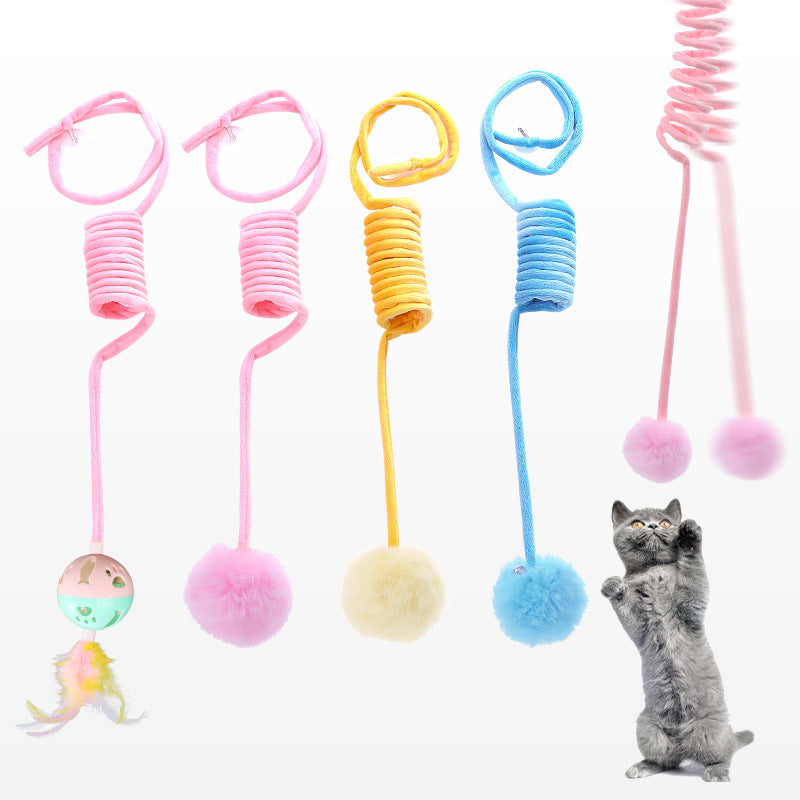 Self Play Spring Rabbit Hair Ball Interactive Cat Toy