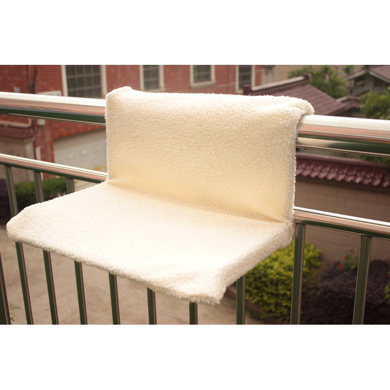 Portable Solid Steel Frame Cat Nest Plush Washable Cozy Bed