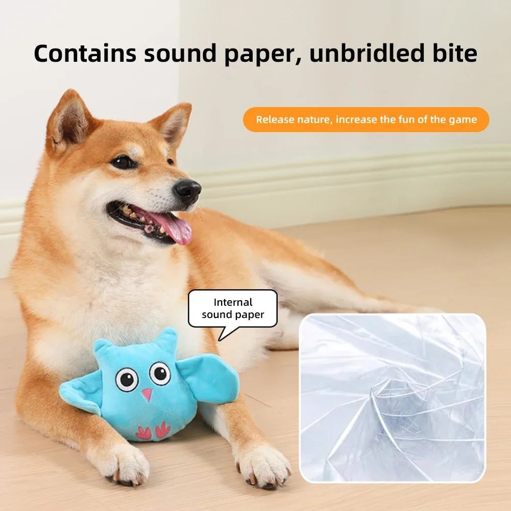 Animal-Shaped Plush Squeaky Dog Toy Durable Bite-Resistant Comfort Playtime