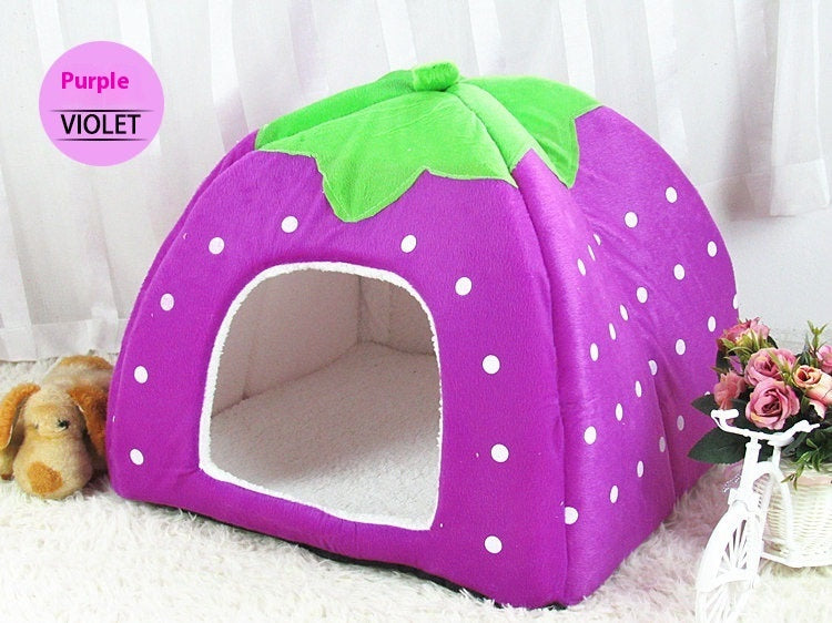 Luxury Soft Pet House Hand-Stitched Cotton Indoor Dog Cat Bed