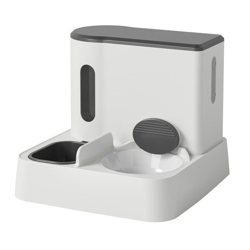 Automatic Cat Feeder Water Dispenser Integrated Double Bowl System