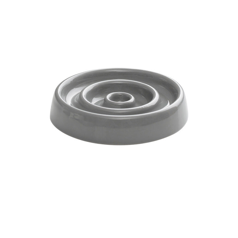 Ceramic Slow Feeder Dog Bowl Anti Gulping Puzzle Cat Dish