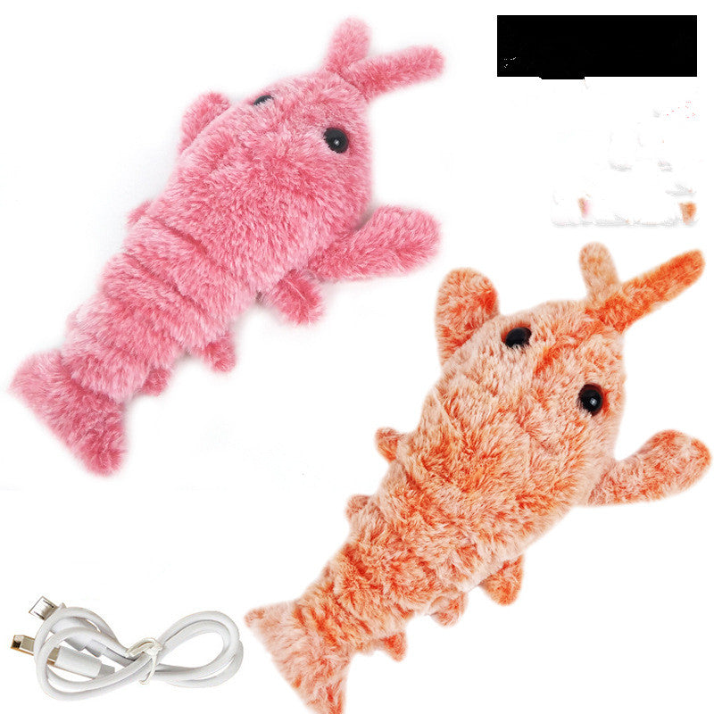 Electric Jumping Lobster Plush Toy Interactive USB Rechargeable