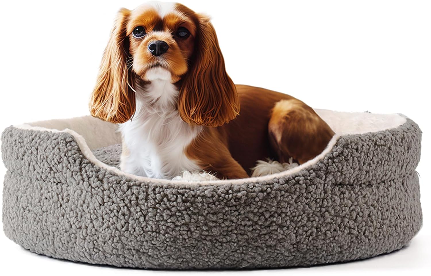 Mewoo Washable Orthopedic Pet Bed 23” Round Non-Slip Small Dog Cat