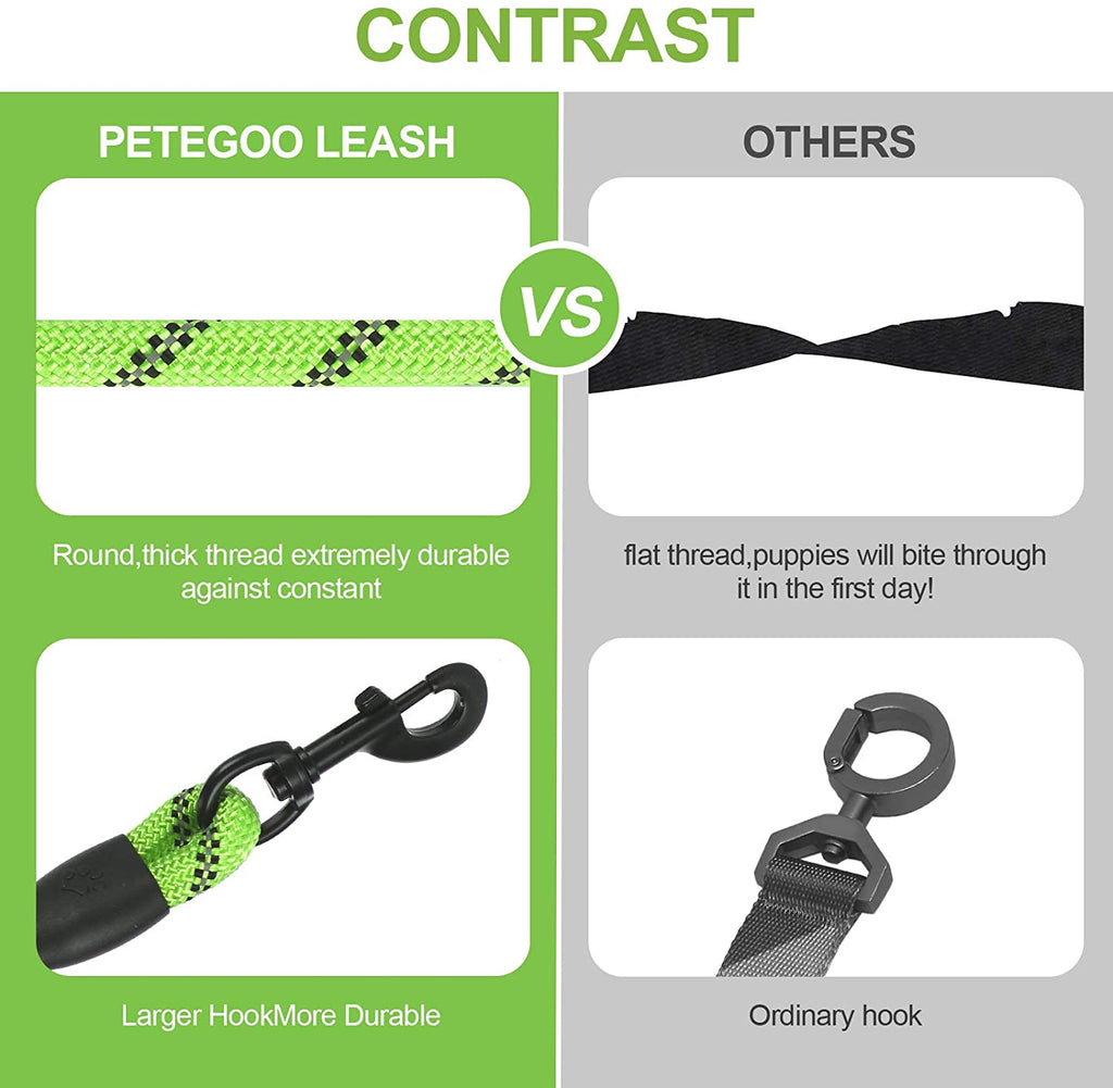 Reflective Nylon Dog Leash 1.5M Heavy Duty Padded Grip