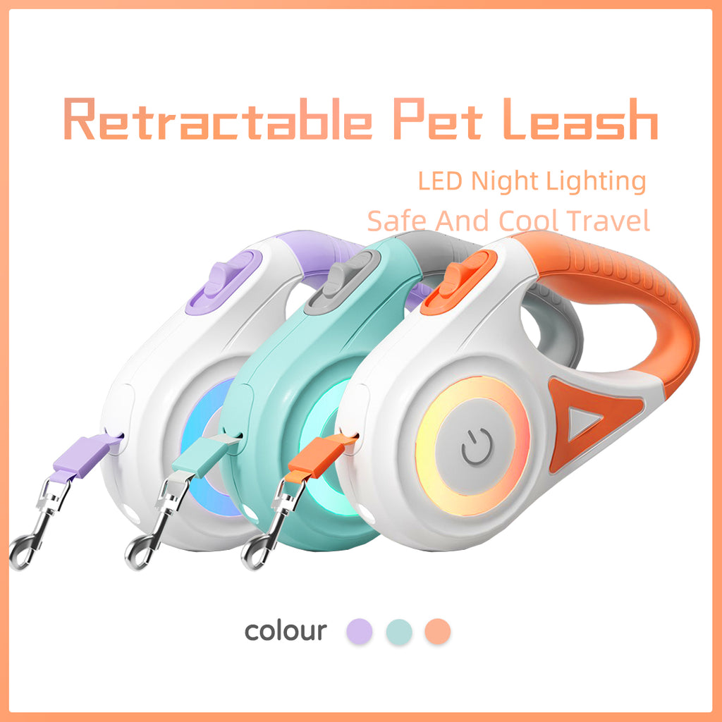 Retractable Dog Leash With One Button Brake Control