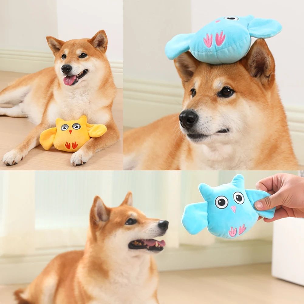Animal-Shaped Plush Squeaky Dog Toy Durable Bite-Resistant Comfort Playtime