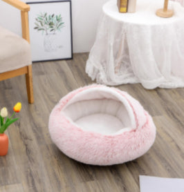 2 In 1 Plush Winter Pet Bed Warm Cozy