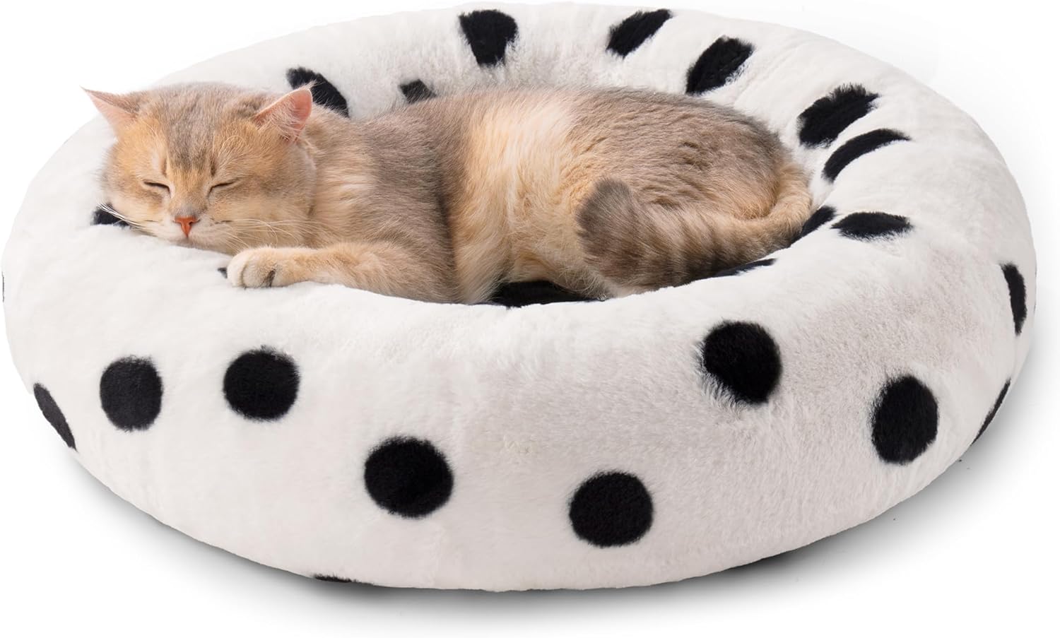 Luxury Donut Cat Bed Plush Washable Non Slip Comfort