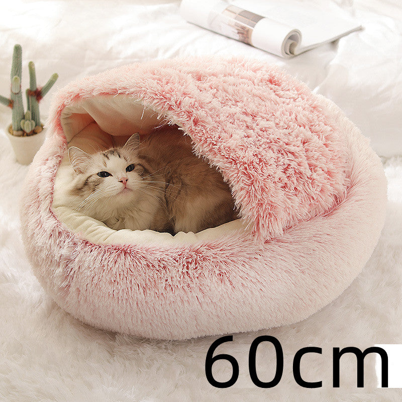 2 In 1 Plush Winter Pet Bed Warm Cozy