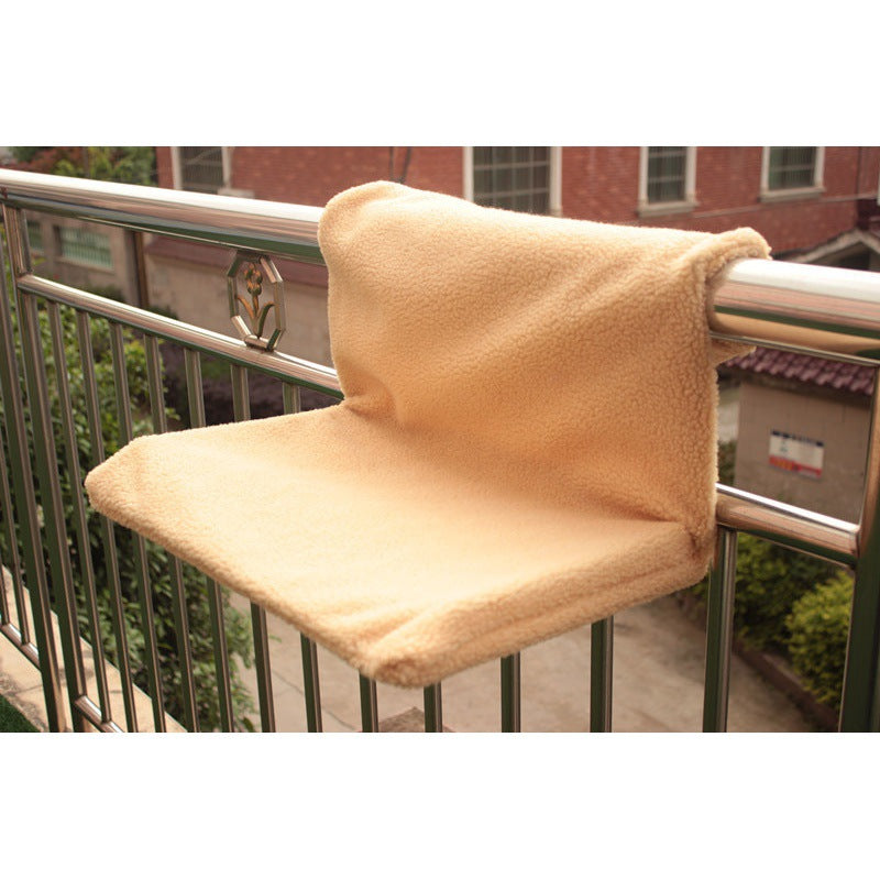 Portable Solid Steel Frame Cat Nest Plush Washable Cozy Bed