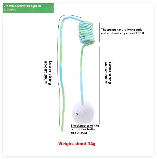 Self Play Spring Rabbit Hair Ball Interactive Cat Toy