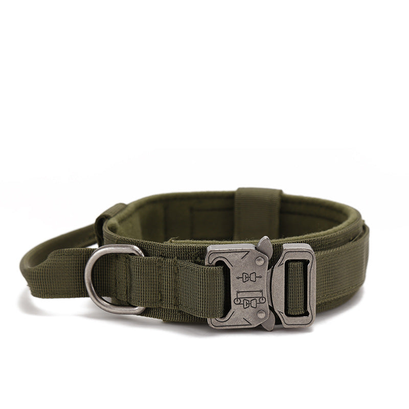 Tactical Adjustable Nylon Dog Collar K9 Military Style M-XL Camo