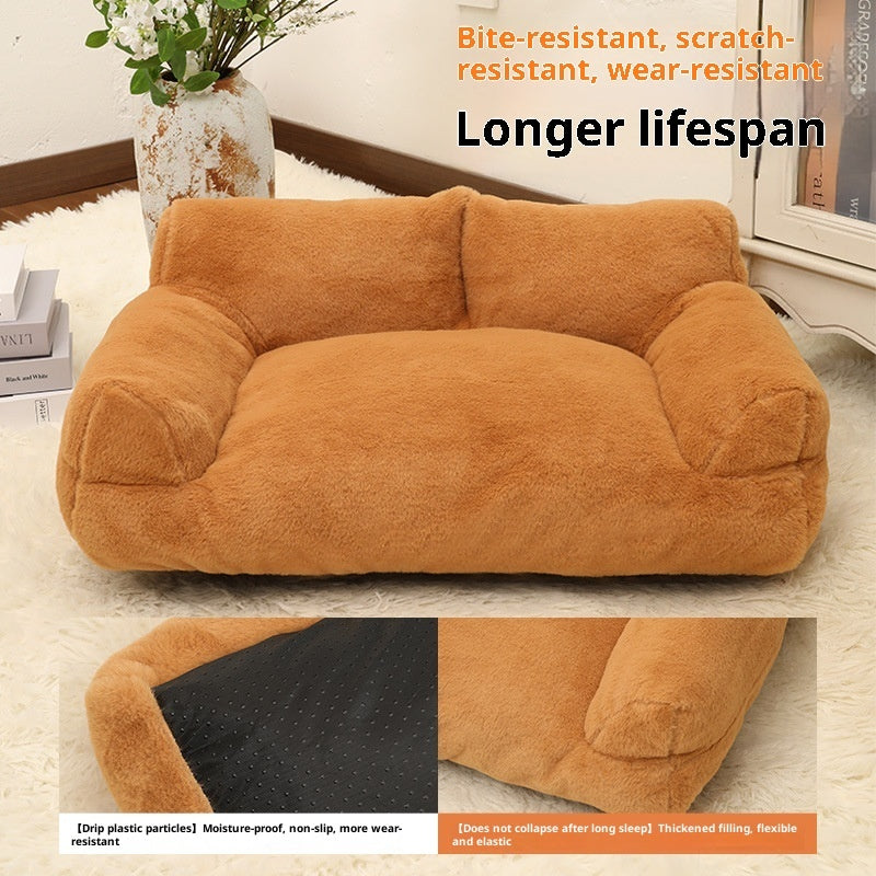 Large Rabbit Plush Pet Sofa Bed for Dogs and Cats