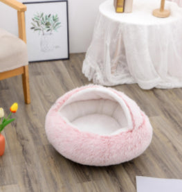 2 In 1 Plush Winter Pet Bed Warm Cozy