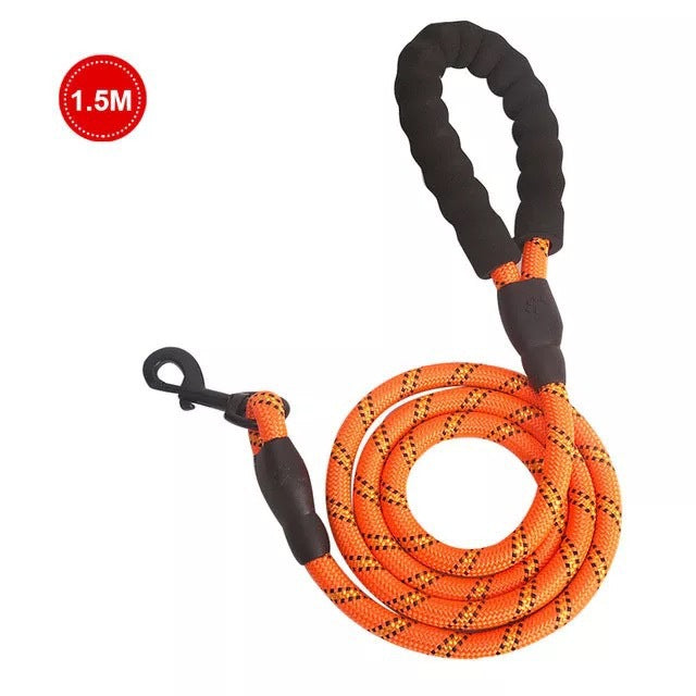 Reflective Nylon Dog Leash 1.5M Heavy Duty Padded Grip