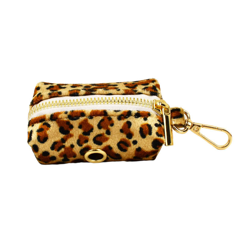 Leopard Print Dog Collar Fashion Cloth Adjustable Stylish Pet Accessory