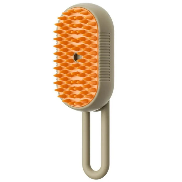 3-in-1 Electric Steam Pet Brush — Anti-Static Grooming Comb