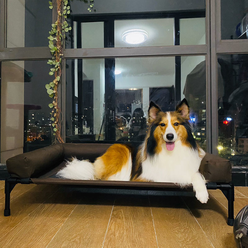 Breathable Elevated Pet Camp Bed Washable Moisture-Proof Large Kennel