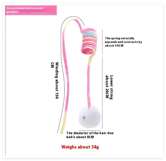 Self Play Spring Rabbit Hair Ball Interactive Cat Toy